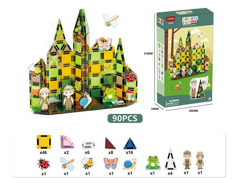 Insect Theme Magnetic Building Blocks(3.75 Mini Size) 90pcs