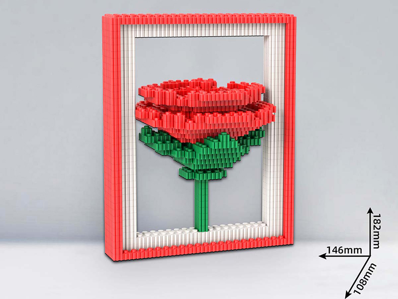 Rose Photo Frame Building Blocks 1859+pcs
