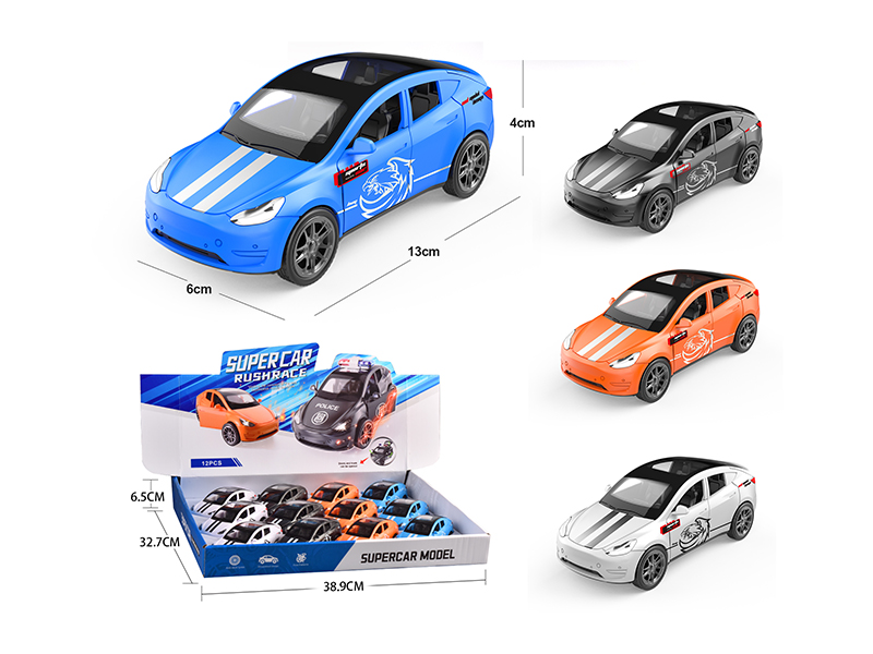 Friction Tesla Car(3 Doors Can Open)12pcs