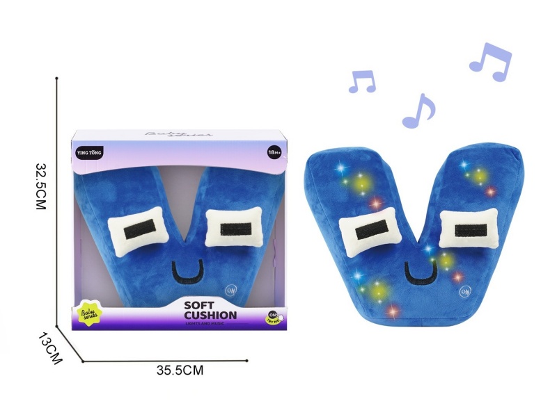 Alphabetic Plush Soothing Pillow - V