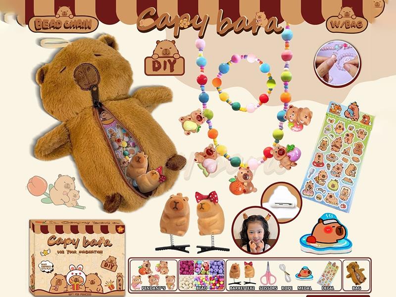 Diy Capibala Beaded Necklace Hairpin With Bag