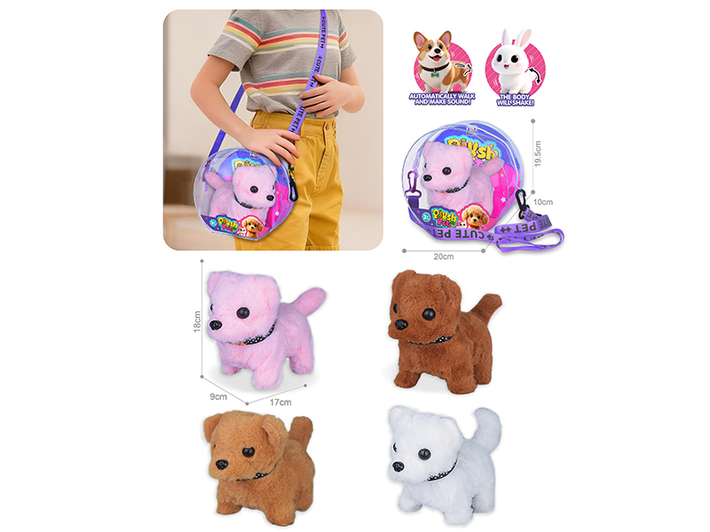 B/O Plush Pet Dog Single-Shoulder Bag