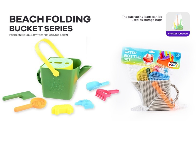 A Set Of 9 Small Square Buckets And Kettles