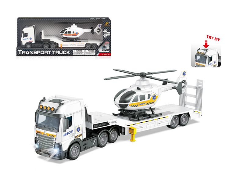 Friction Flatbed Trailer With Lights And Sound