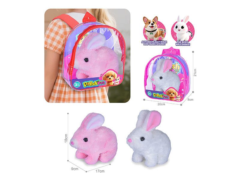 B/O Plush Pet Rabbit Backpack