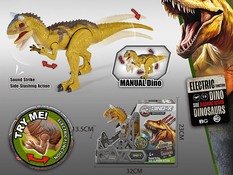 Manual Carnotaurus Toy With Action, Sound And Lights