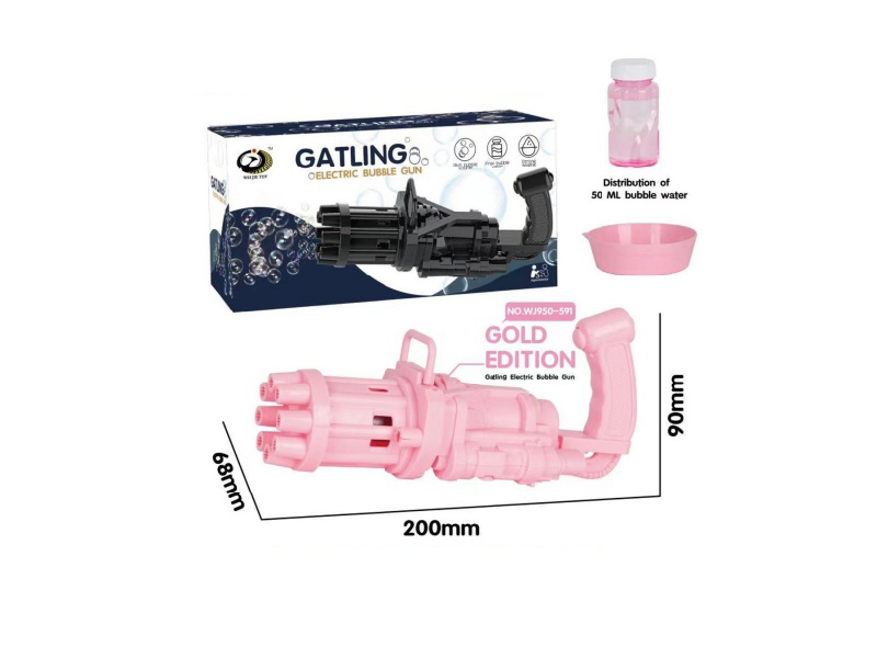 Gatling Bubble Gun (Pink)