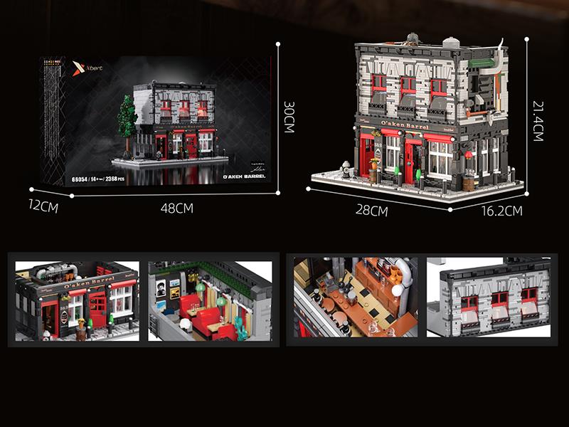 O' Aken Barrel B&B Street View Series Building Blocks 2368PCS