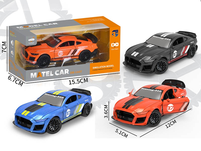 1:36 Pull Back Alloy Sports Car Racing Version(3 Doors Can Open)