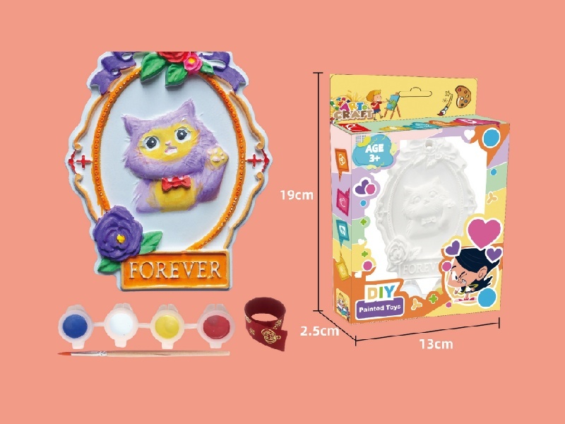 Gypsum Painting - Cat Tag