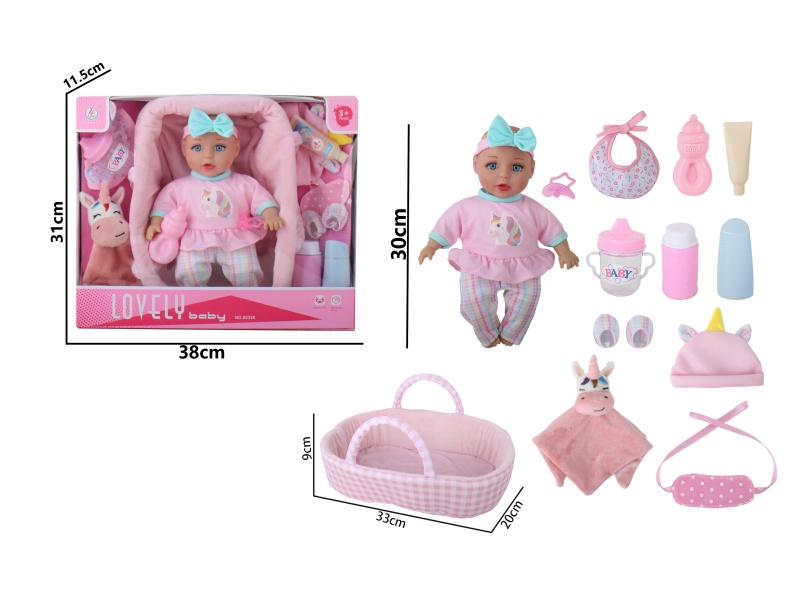 12-Inch Plastic Baby Sleep Basket Accessories With Rubber Coating And Stuffed Cotton Padding For Hands And Feet