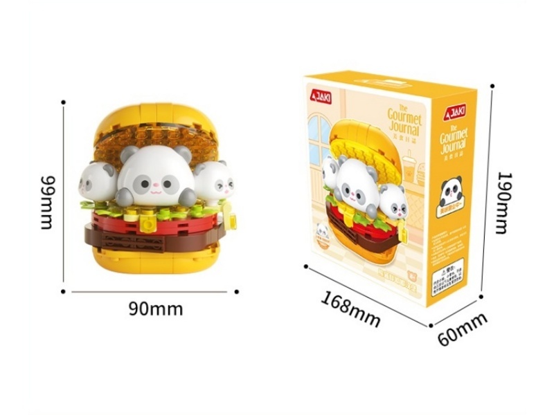 Gourmet Journal Series Panda Burger Building Blocks