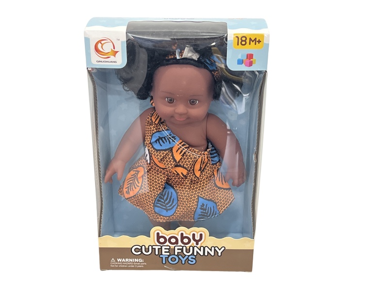 12-Inch Black Vinyl Doll With Ic