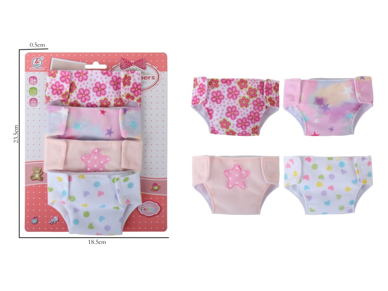 4 Pieces Of 12-16 Inch Doll Double-Layer Triangle Pants