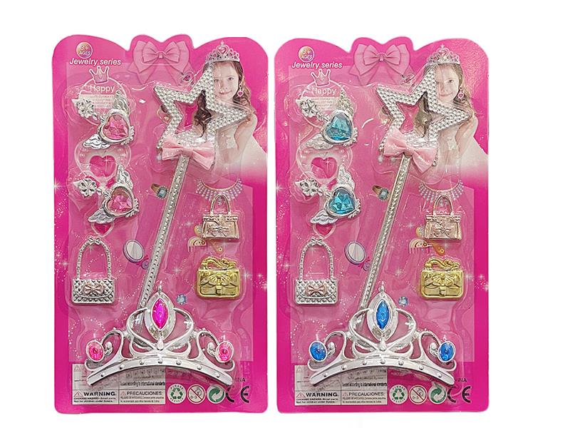 Electroplating Magic Wand Crown Jewelry Set