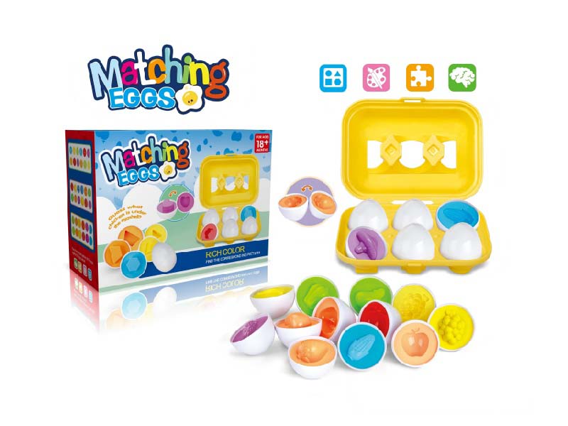Fruit And Vegetable Paired Eggs (6 Pieces Per Box)2 Mixed Sets Of Children'S Brain Development And Intelligence Toys