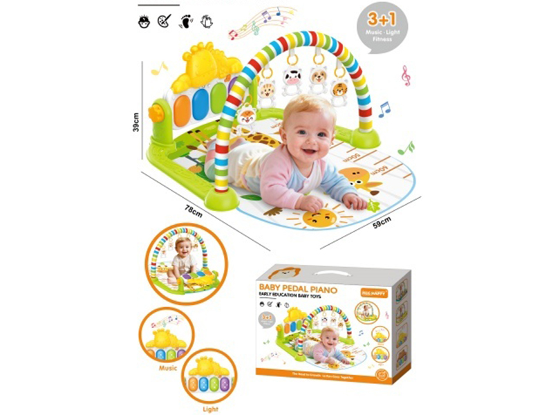Baby Fitness Frame Giraffe Pattern Pedal Piano (Requires 2*1.5V