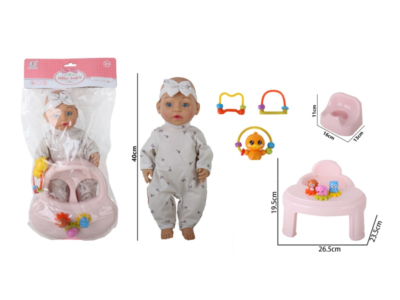 16-Inch Full-Body Rubber Hands-Injected Body Direct Urination Doll Seat