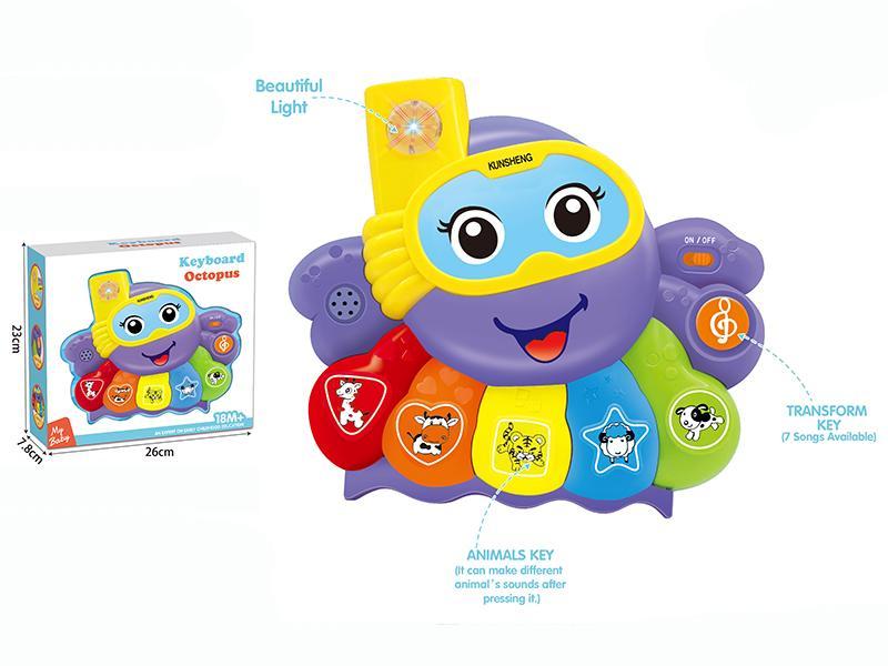 Toy keyboard octopus