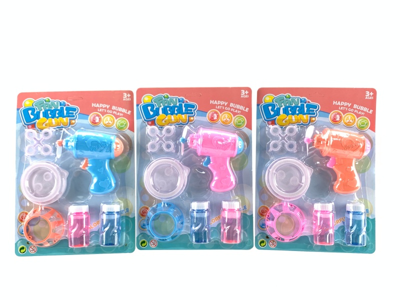 Three-Color Mixed Fan Bubble Gun
