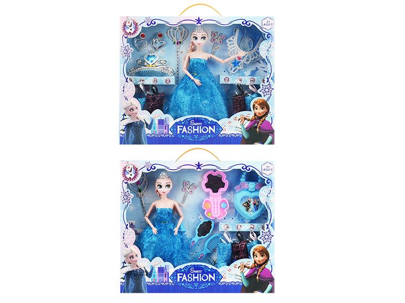 11.5" 9 Joint Frozen Princess Doll Set