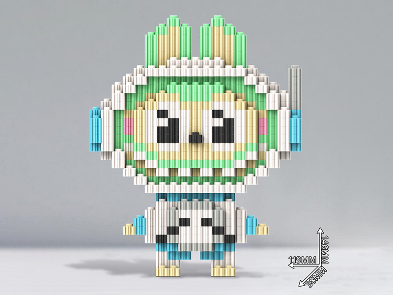 Labubu Astronaut Building Blocks 850+pcs