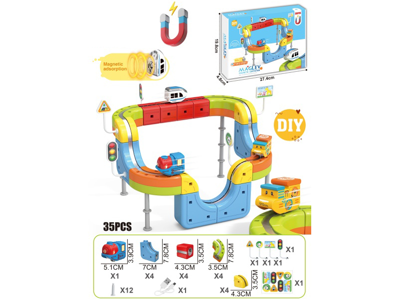 DIY Magnetic Levitation Track Toys 35pcs