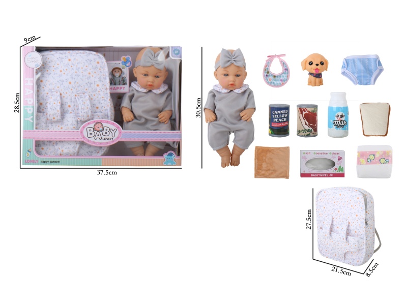 12-Inch Ic-Free Camping Backpack Doll (With Male Features)