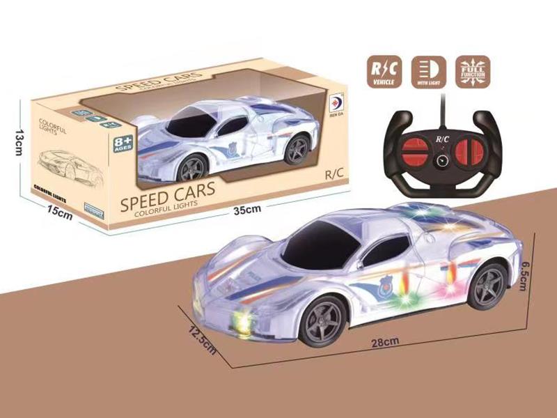 4-Channel Remote Control Police Car With Colorful Lights And Music