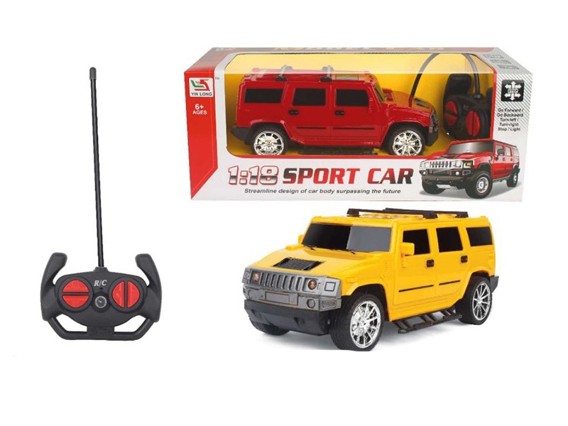 1:18 Hummer Four-Way Remote Control Car Remote Control Car Model (Remote Control Car Without Power) (Car Model Desktop Decoration, Boy'S House Play Toy)