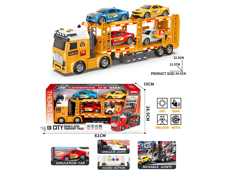 Friction City Double Layer Transport Truck