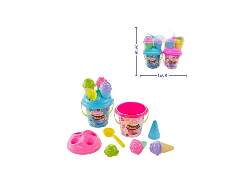 A 9-Piece Ice Cream Bucket Set