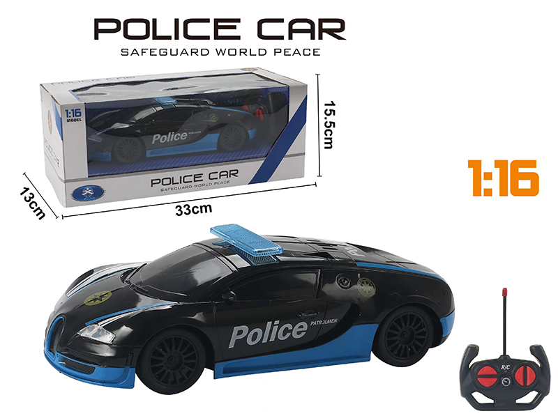 1:16 Bugatti 4 Channel Remote Control Police Car