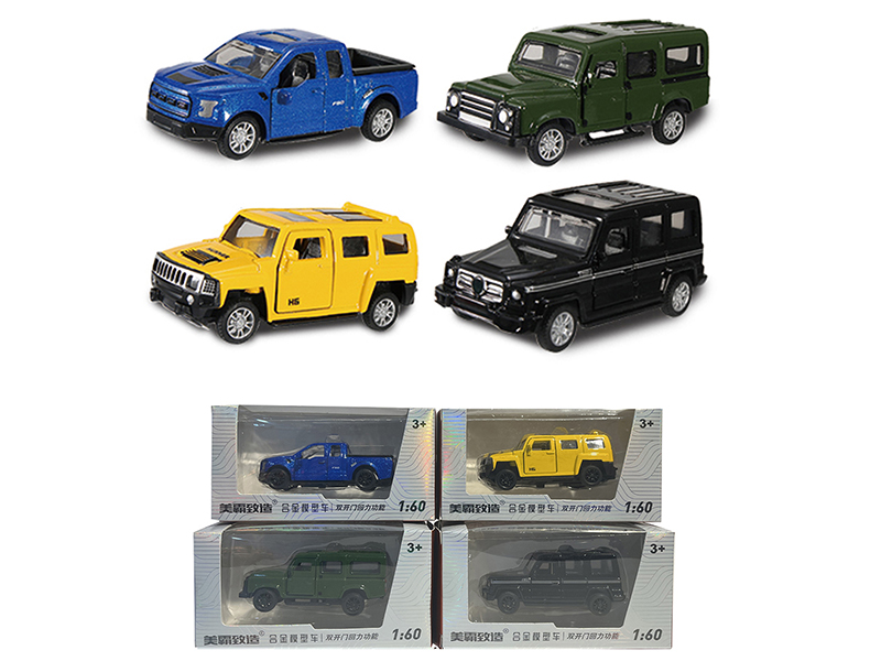 1:60 Pull Back Alloy Off-Road Vehicle(Can Open The Doors)