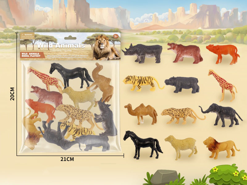 Twelve Three-Inch Wild Animals