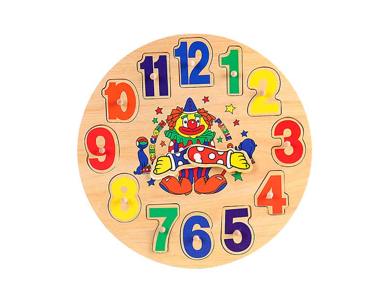 Wooden Clown Clock