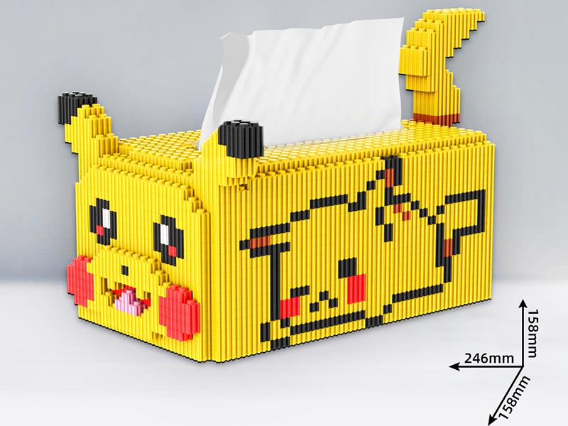 Pikachu Tissue Box Building Blocks 3282+pcs