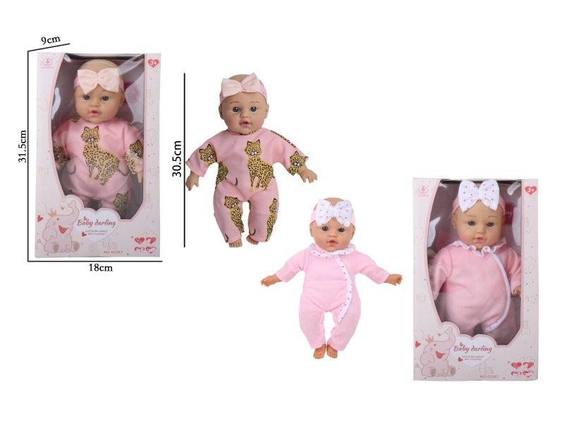 12-Inch Filled Cotton Doll Two Models