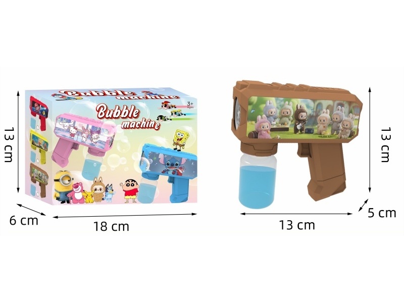 Multi-Hole Light Automatic Bubble Gun (Labub)