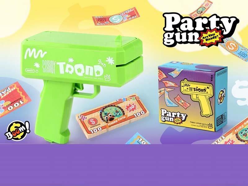 Green Money Spray Gun With Logo + 100 Banknotes