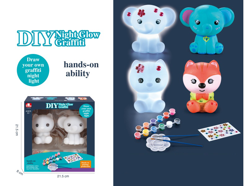 Diy Vinyl Puzzle Graffiti Night Light