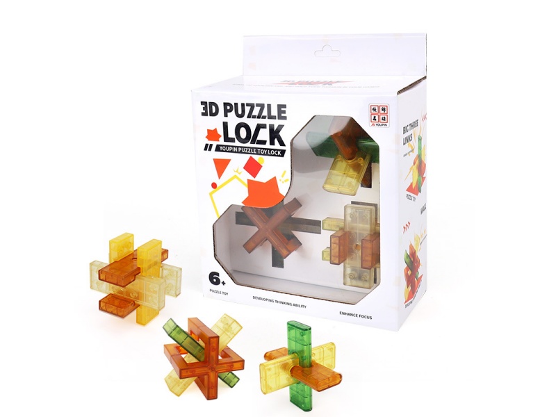 Three Sets Of Lu Ban Lock Sets