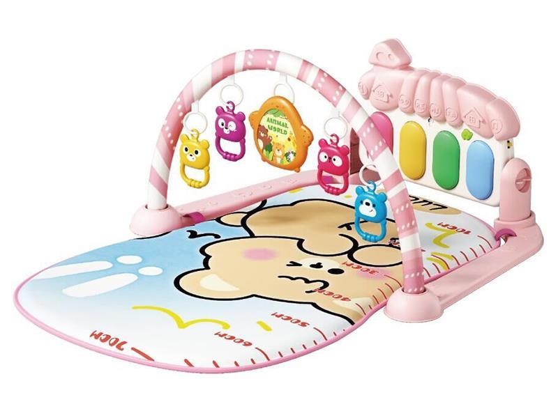 Baby Pedal Piano Fitness Blanket(Pink Bear)