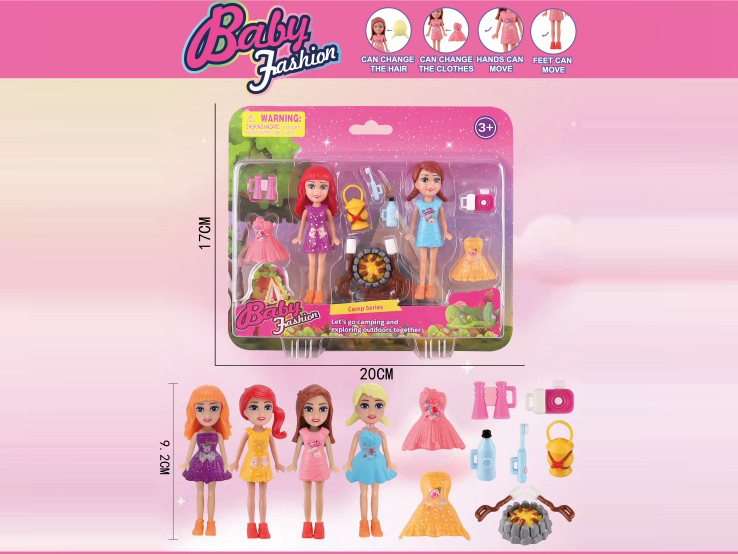3.5-Inch Dress-Up Doll Camping Set