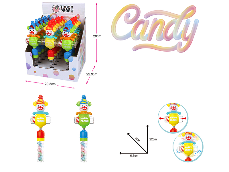 Clown Whistle Candy Toys 18pcs