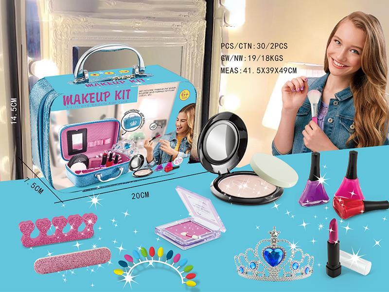 Blue Handbag Nail Art Makeup Set