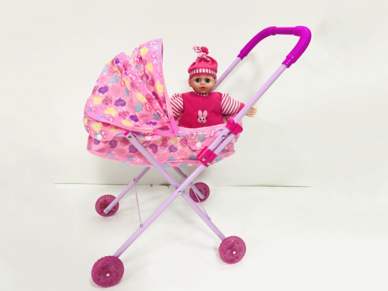 Iron Light Wheel Baby With 14-Inch Cotton Body Doll