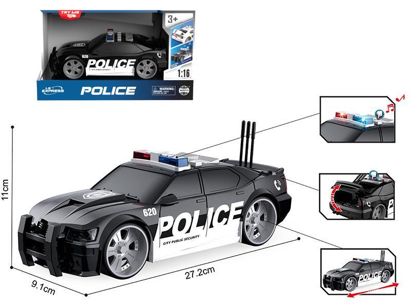 1:16 Friction Police Car(Light & Sound)