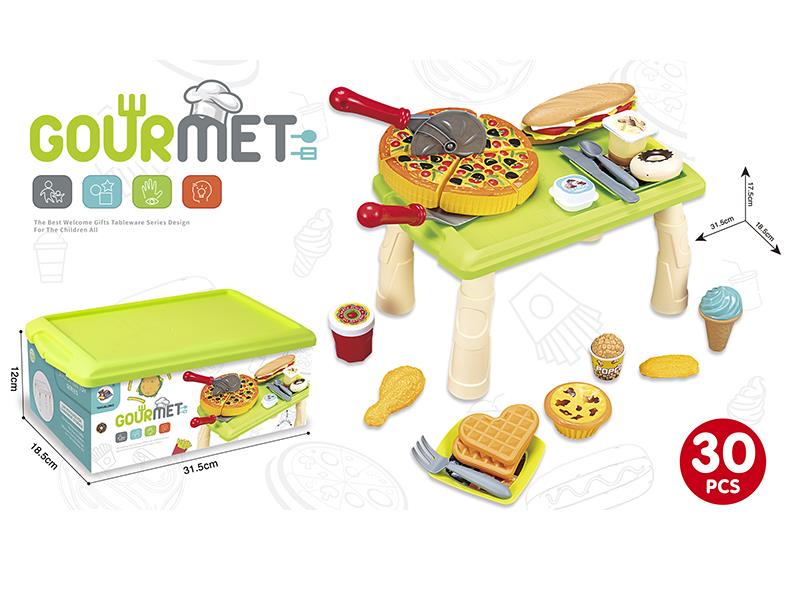 Delicious Hamburger Set + Table 30pcs