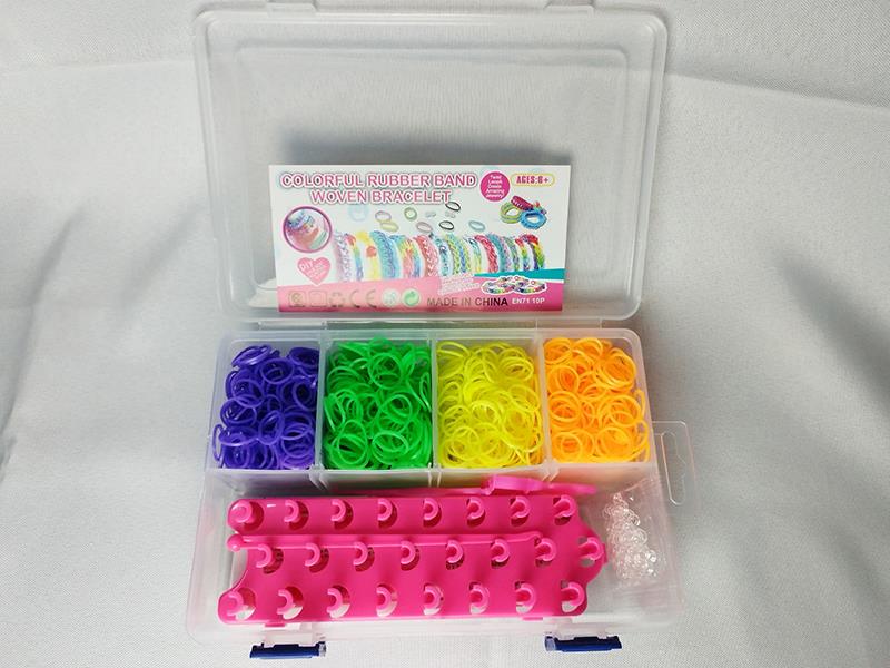 Colorful Rubber Band Woven Bracelet